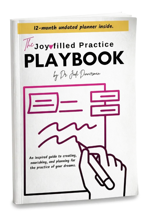 The Joy-Filled Practice Playbook by Dr. Jodi Dinnerman 3D Book Mockup
